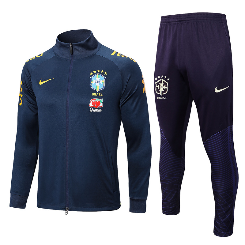 AAA Quality Brazil 22/23 Tracksuit - Navy Blue